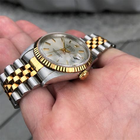 rolex date just gold and silver|rolex datejust new price.